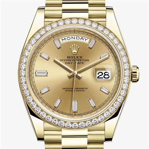 gold rolex day daye|Rolex Day-Date 40mm price.